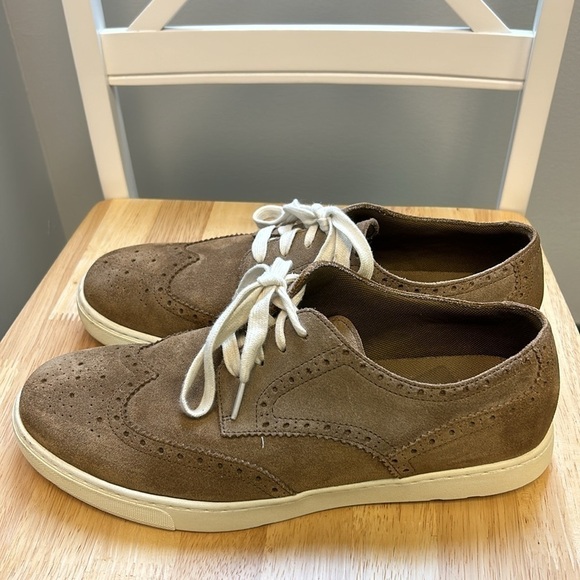 Rockport White Tan Suede AdiPrene by Adidas Wingtip Loafers - Picture 4 of 8